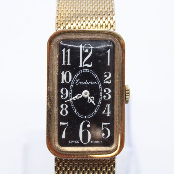 Vintage ENDURA Watch Womens Gold Tone Stainless Steel Self Wind Swiss Made - Picture 3 of 8